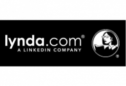 Black and white picture of woman's head and says lynda.com