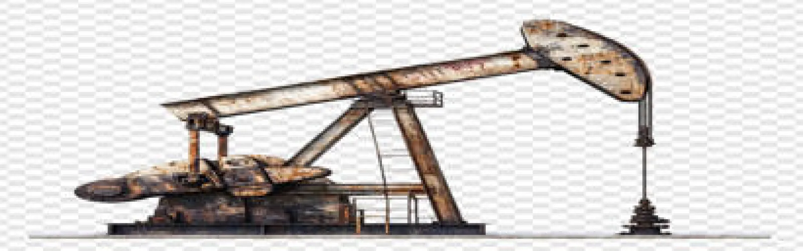 A rusty oil jack